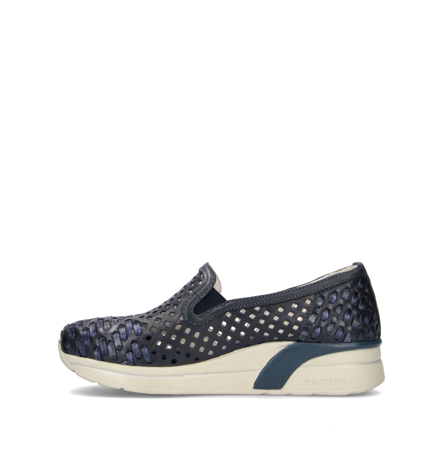 VALLEVERDE Mocassino donna blu in pelle
