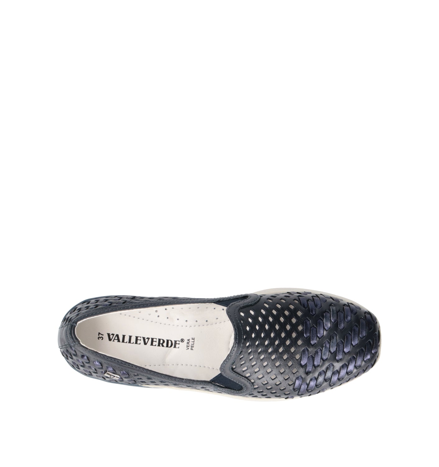 VALLEVERDE Mocassino donna blu in pelle