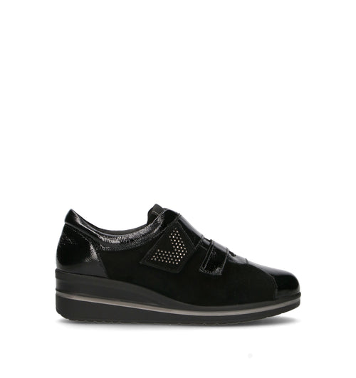 VALLEVERDE Scarpa comfort donna nera in suede