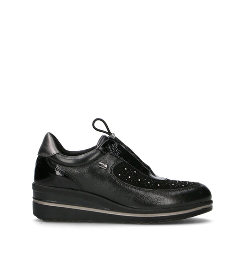VALLEVERDE Sneakers donna nera in pelle