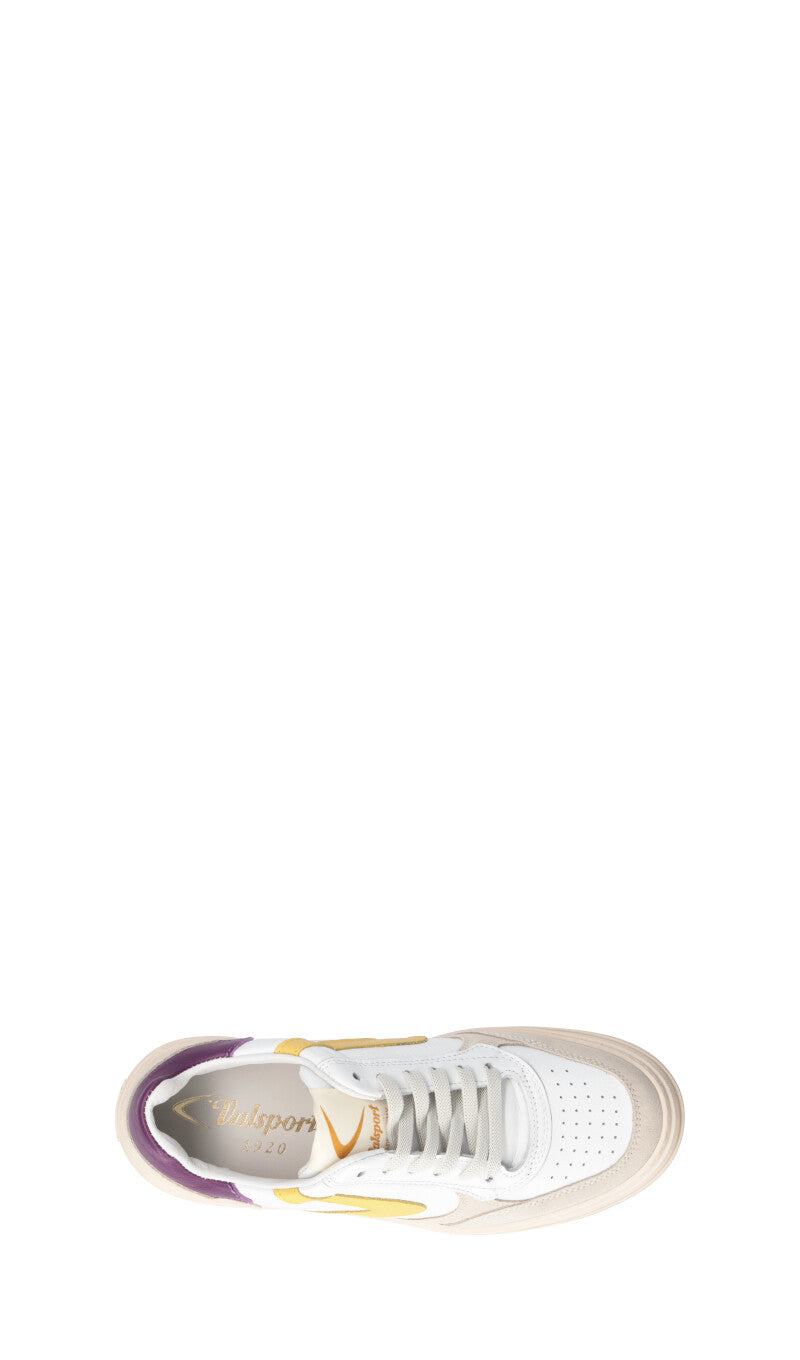 VALSPORT HYPE Sneaker donna bianca/gialla in pelle