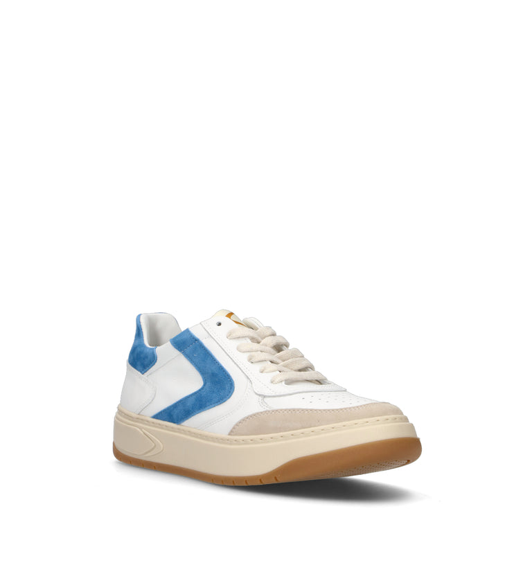 VALSPORT Sneaker uomo bianca/azzurra in pelle