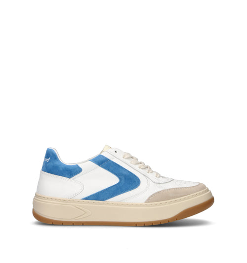VALSPORT Sneaker uomo bianca/azzurra in pelle