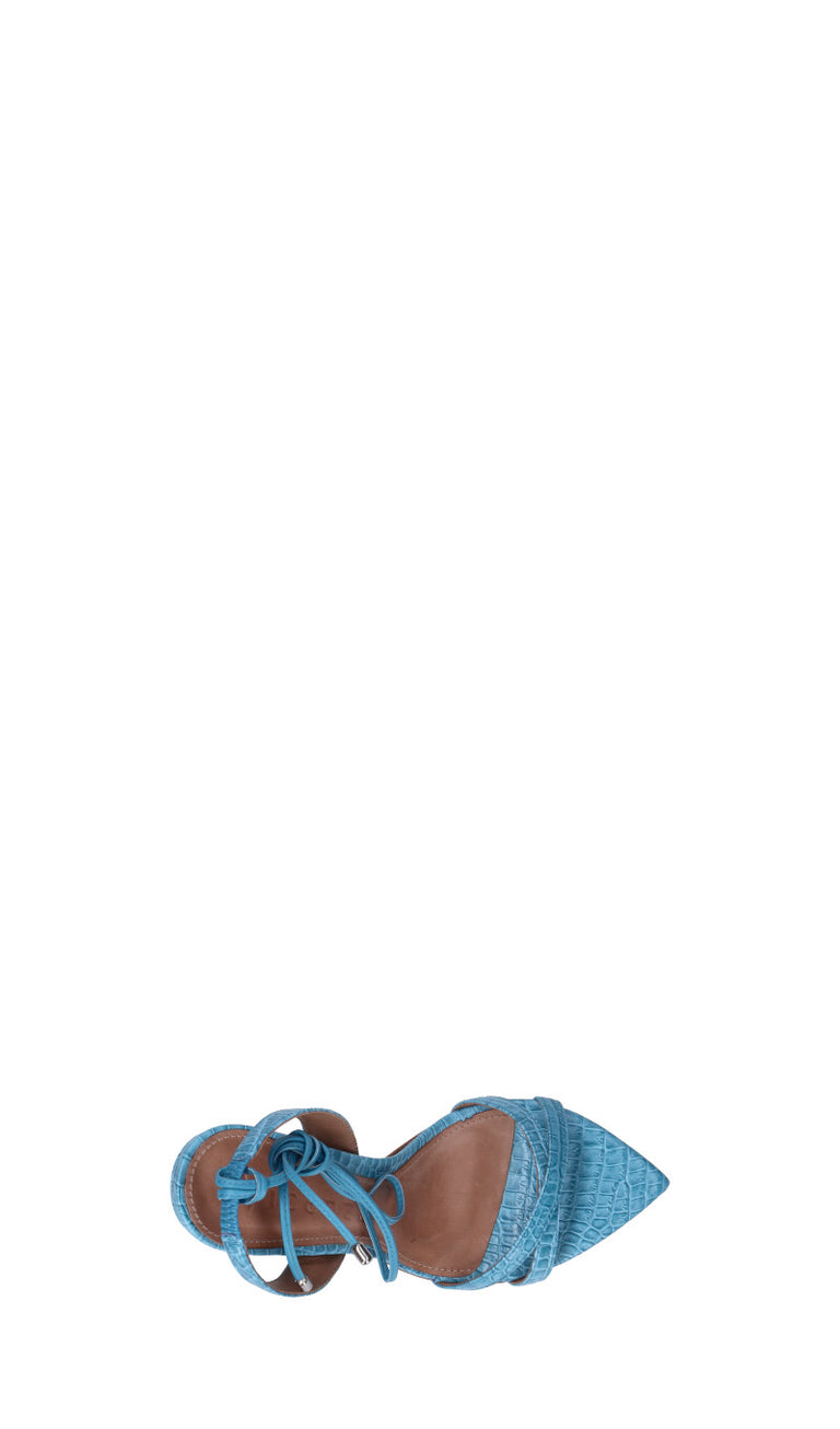 VICENZA Sandalo donna azzurro in pelle