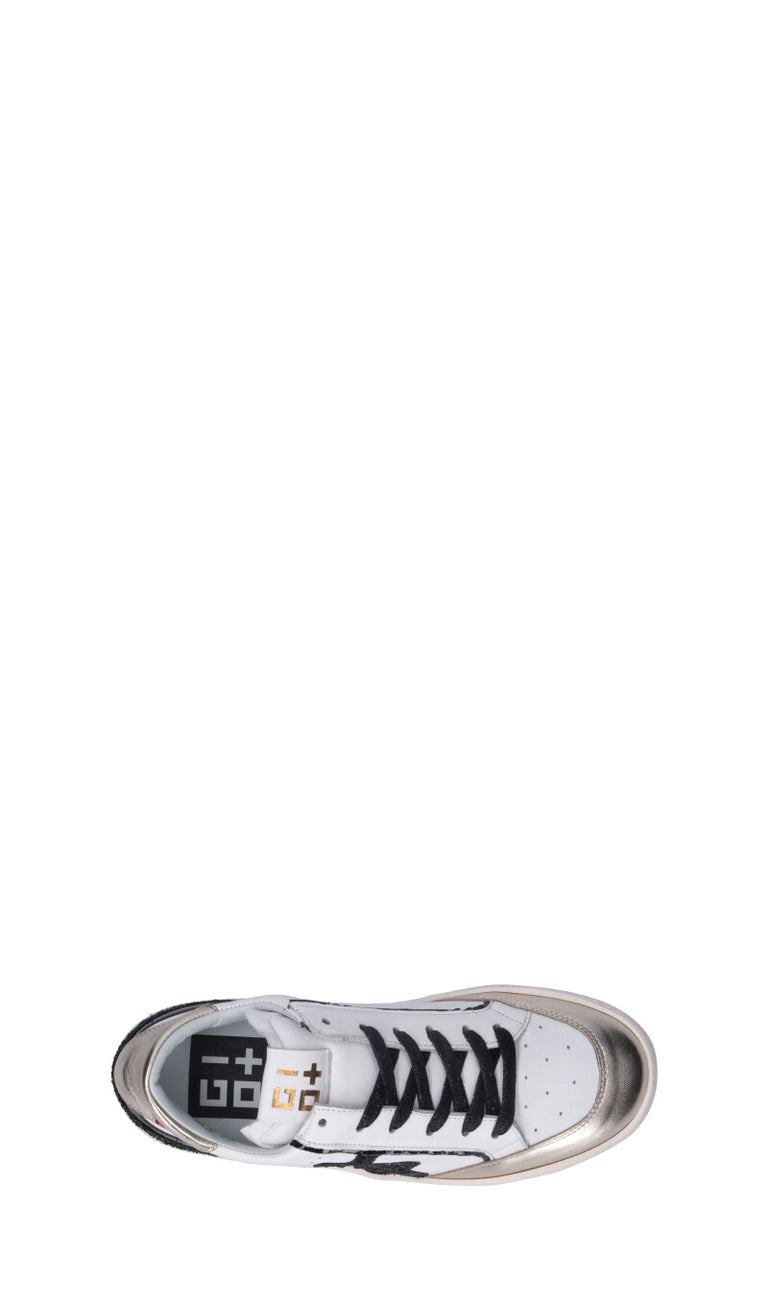 GIO+ Sneaker donna bianca/nera in pelle