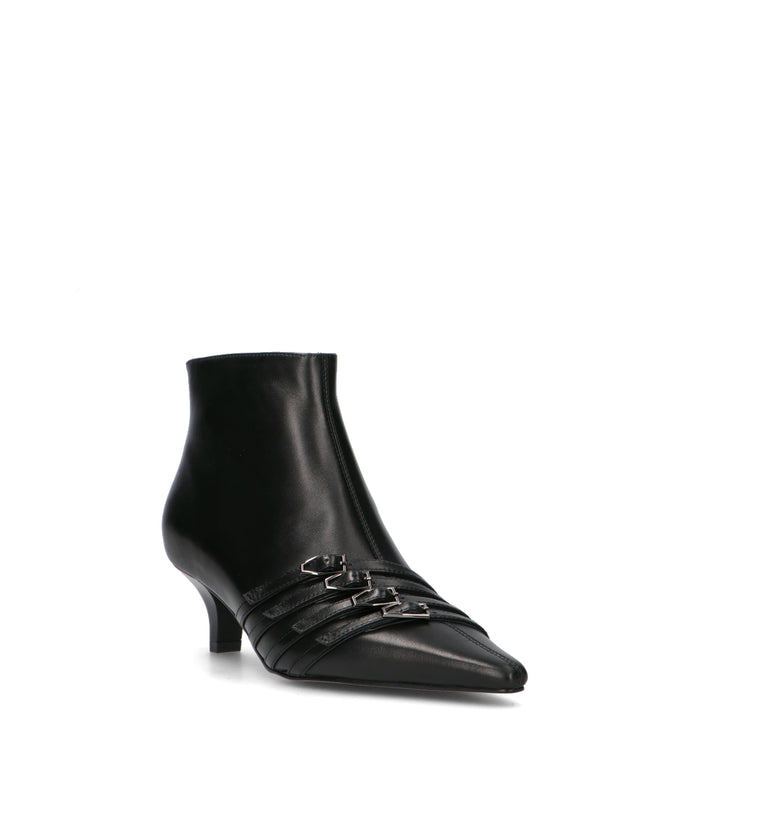 JEANNOT Tronchetto donna nero in pelle