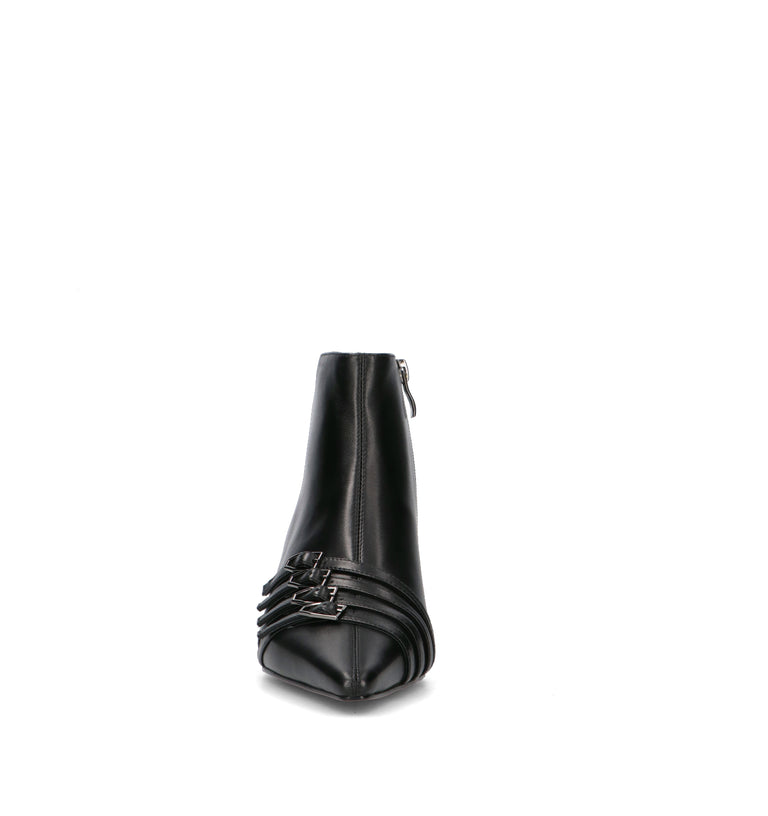JEANNOT Tronchetto donna nero in pelle