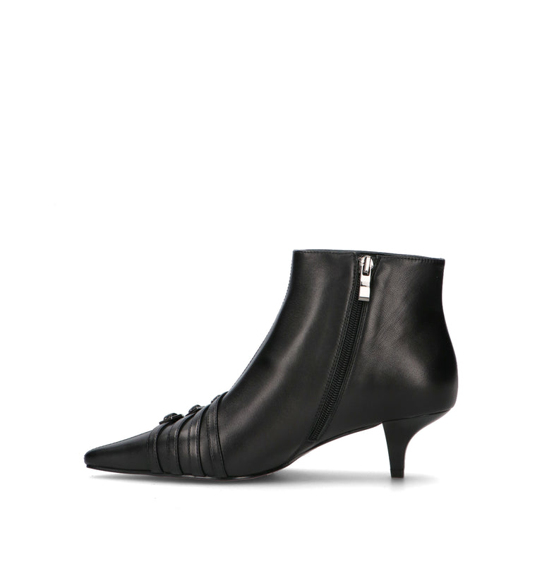 JEANNOT Tronchetto donna nero in pelle