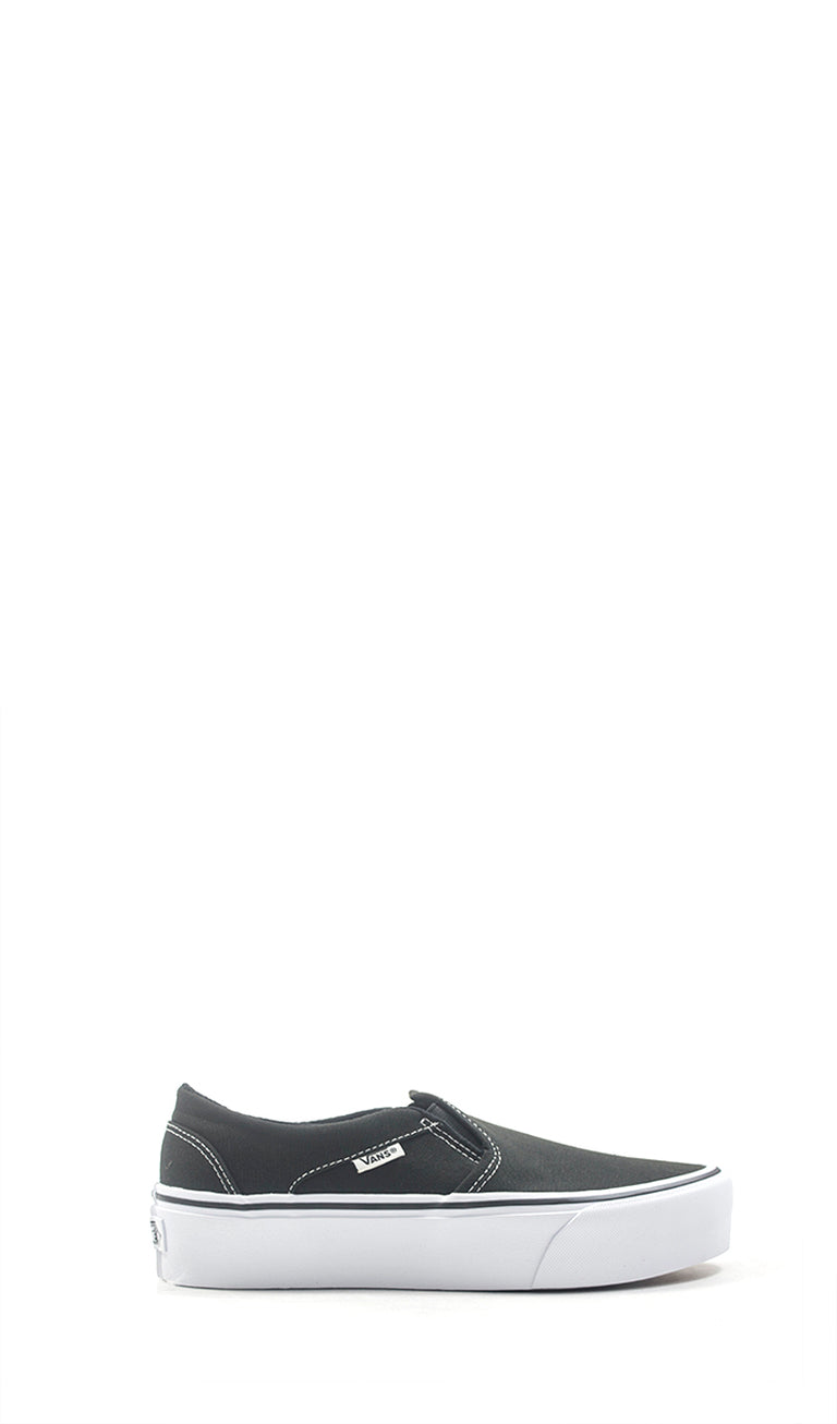 VANS ASHER PLATFORM Slip on donna nera in tessuto