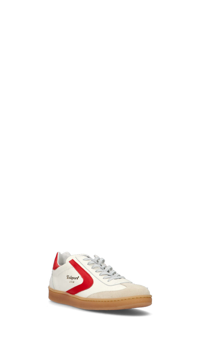 VALSPORT OLIMPIA Sneaker uomo bianca/rossa in pelle