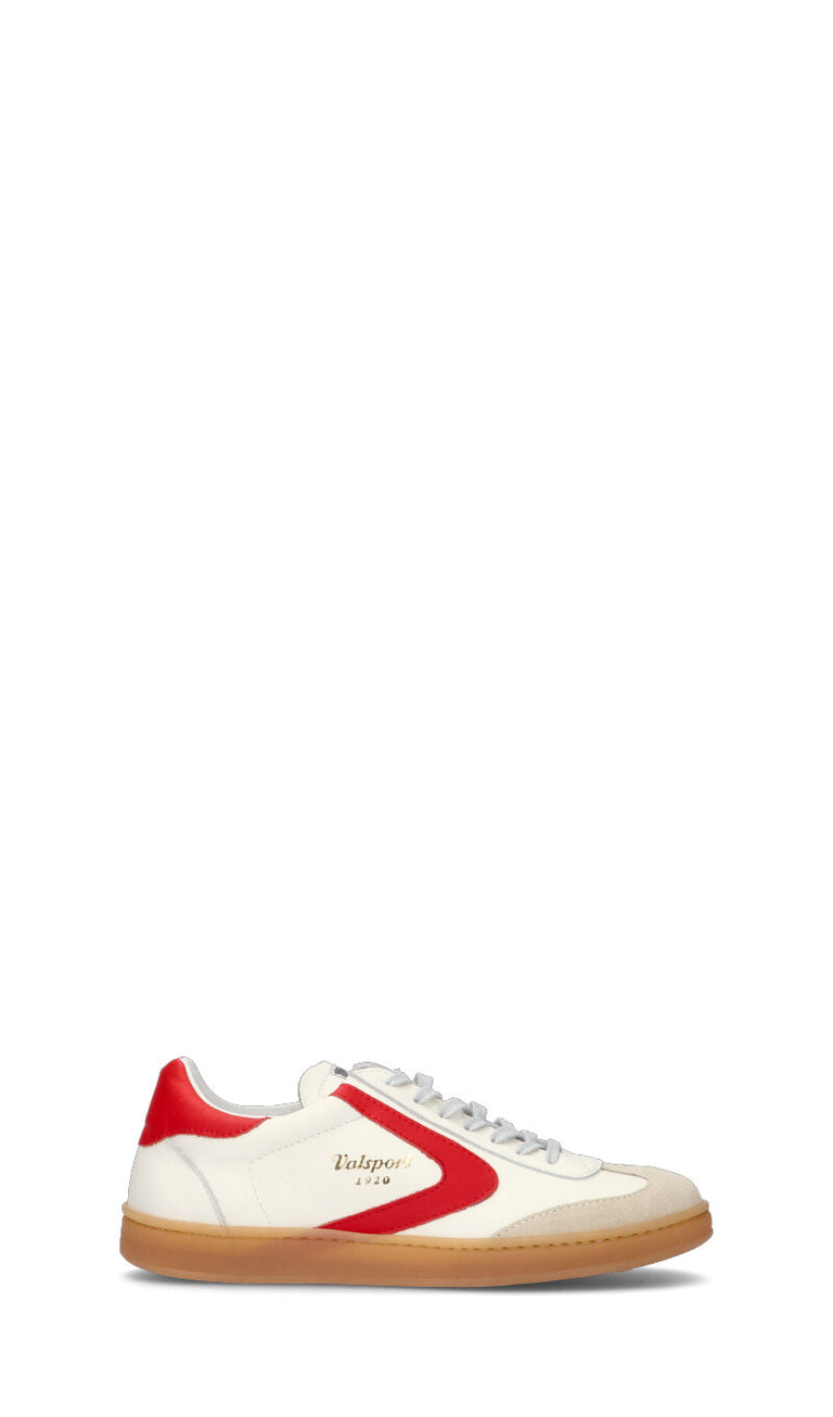 VALSPORT OLIMPIA Sneaker uomo bianca/rossa in pelle