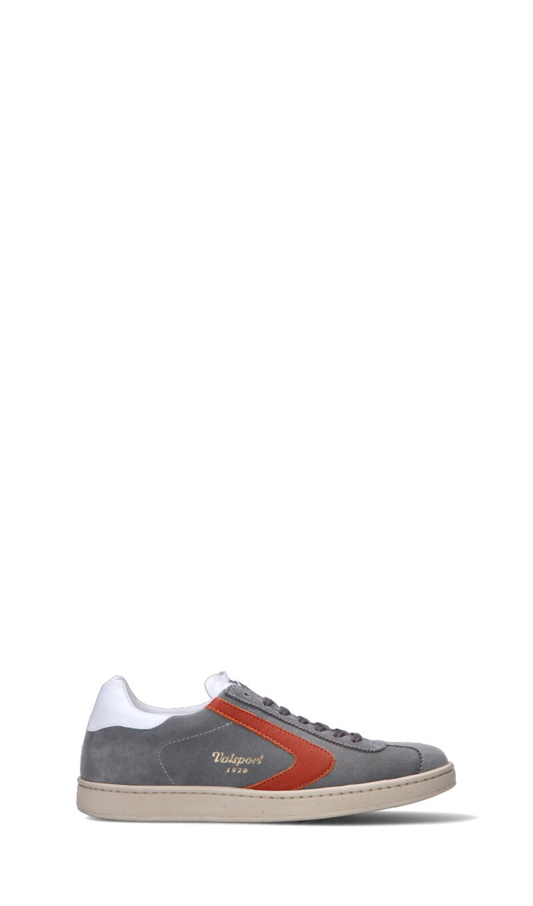 VALSPORT Sneaker uomo grigia/arancio in suede