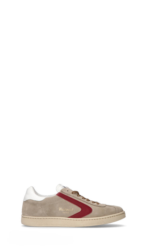 VALSPORT Sneaker uomo beige/bordeaux in suede