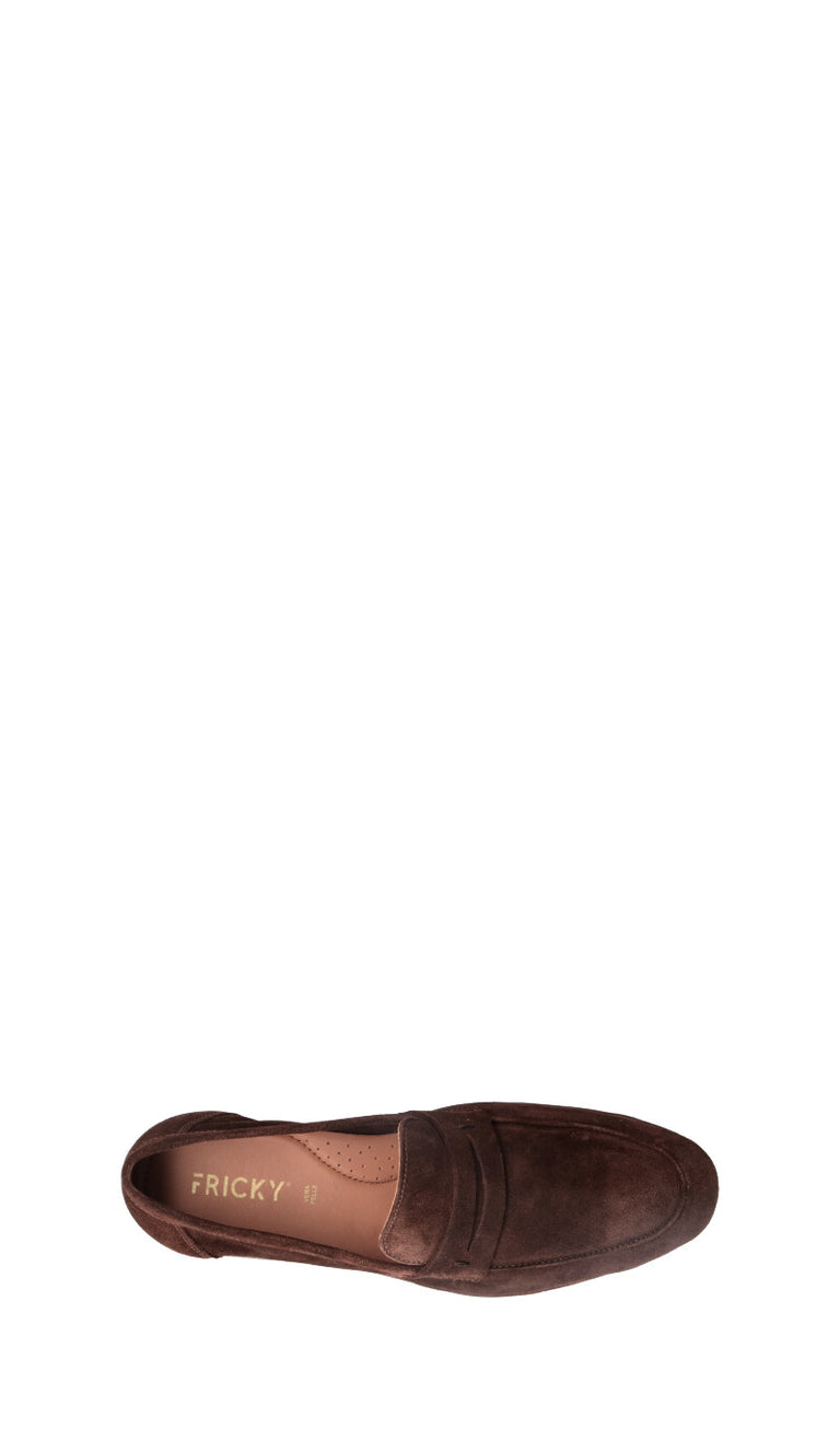 FRICKY Mocassino uomo marrone in suede