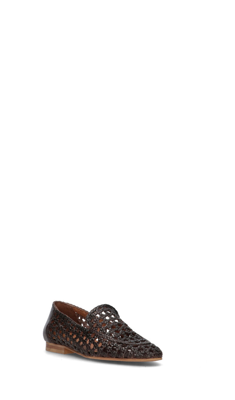 FRICKY Mocassino donna marrone in pelle