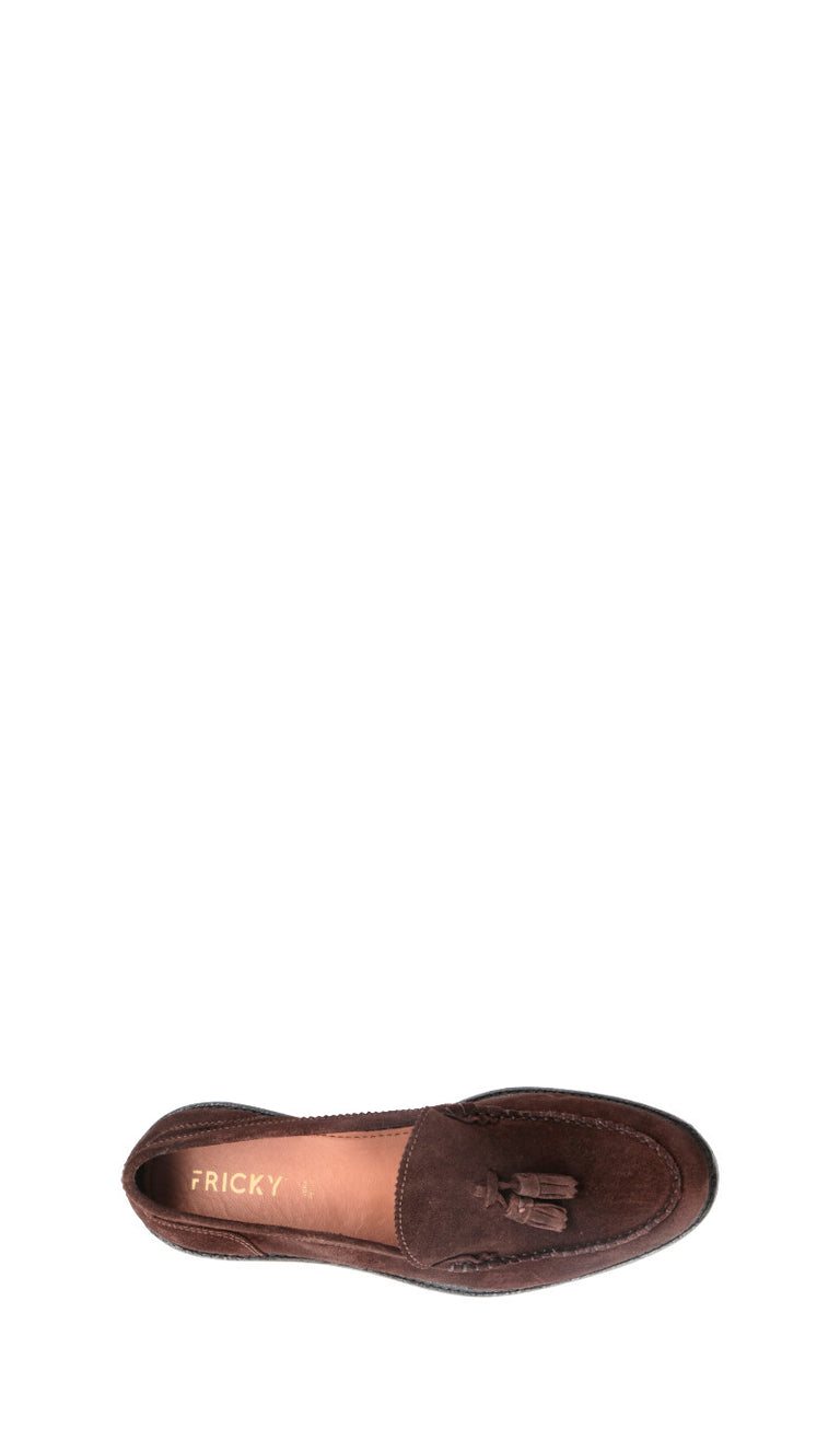 FRICKY Mocassino uomo marrone in suede