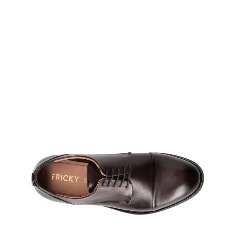 FRICKY Stringata uomo marrone in pelle
