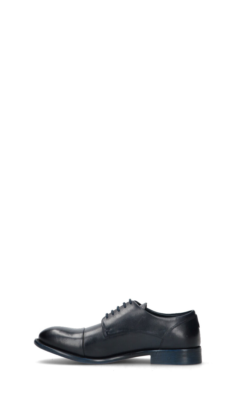 FRICKY Stringata uomo navy in pelle