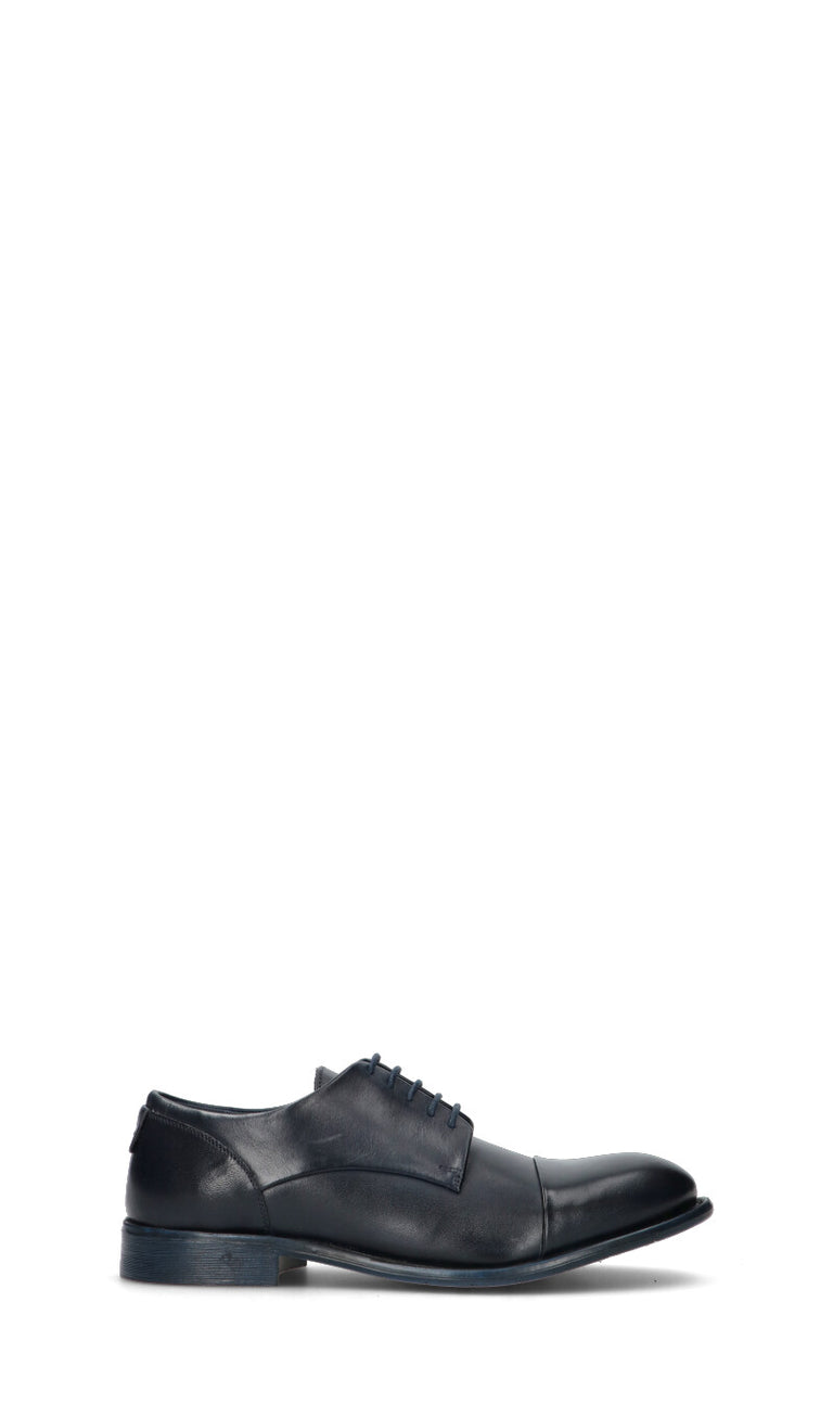 FRICKY Stringata uomo navy in pelle