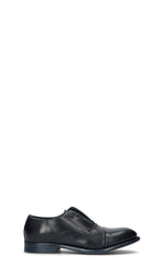 FRICKY Stringata uomo navy in pelle