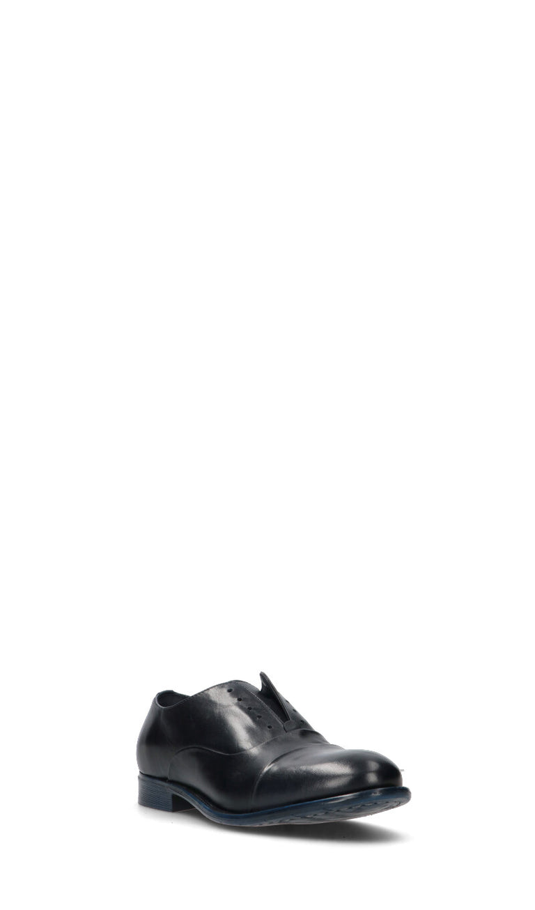 FRICKY Stringata uomo navy in pelle