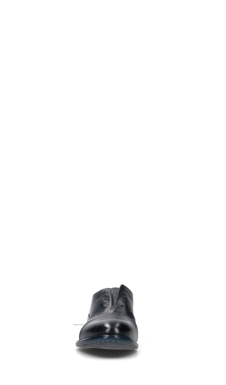 FRICKY Stringata uomo navy in pelle