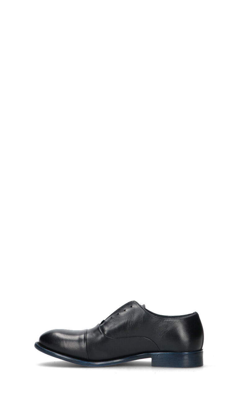 FRICKY Stringata uomo navy in pelle
