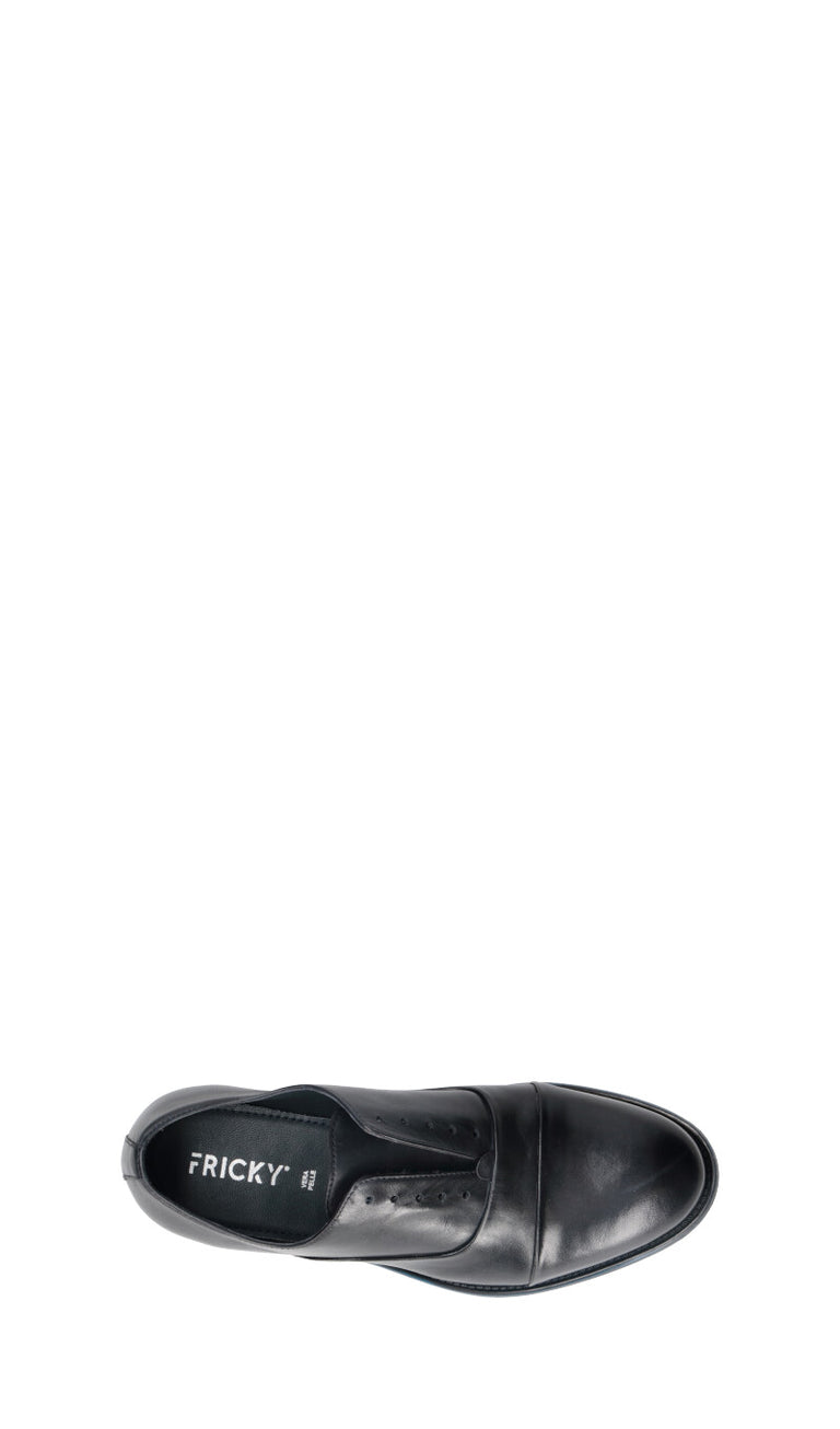 FRICKY Stringata uomo navy in pelle