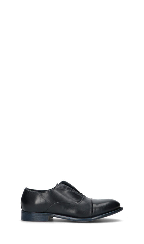 FRICKY Stringata uomo navy in pelle