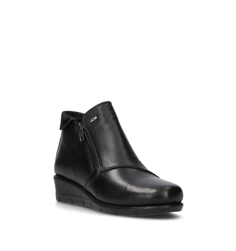 VALLEVERDE Scarpa comfort donna nera in pelle