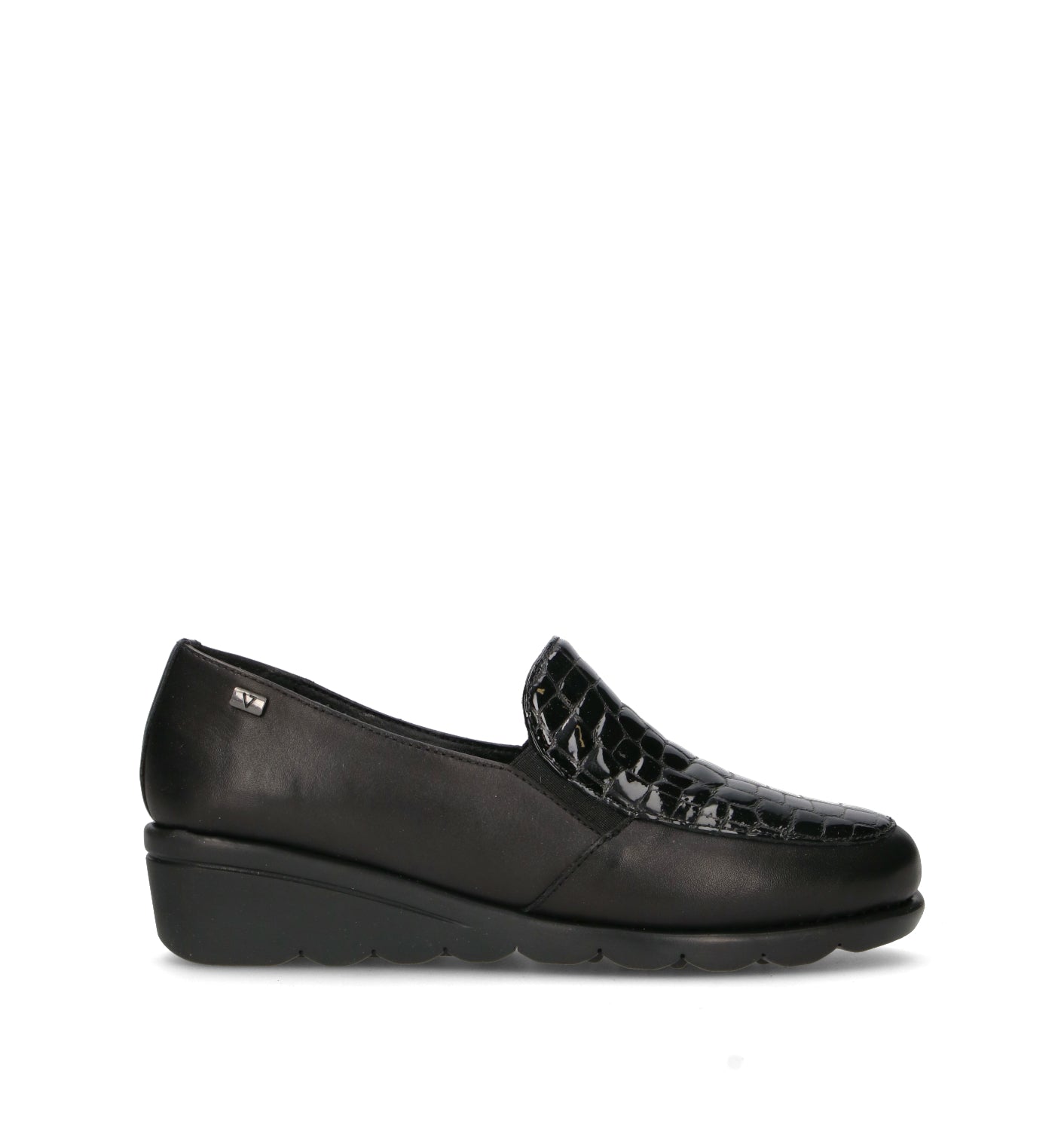 VALLEVERDE Mocassino donna nero in pelle