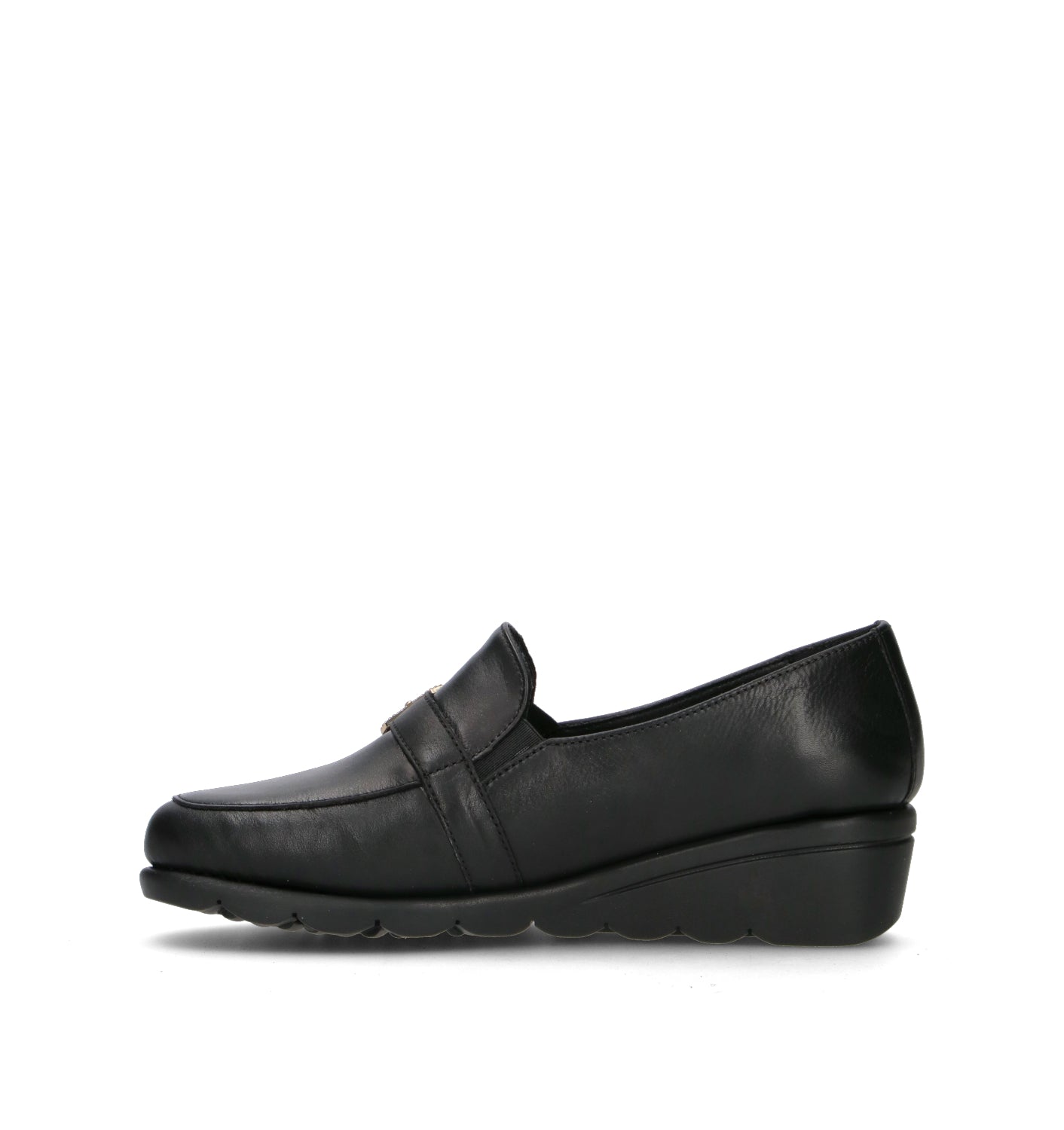 VALLEVERDE Mocassino donna nero in pelle