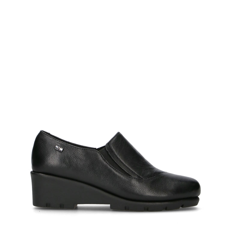 VALLEVERDE Scarpa comfort donna nera in pelle
