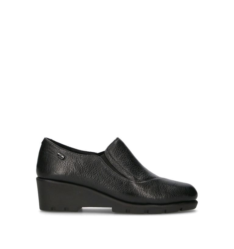 VALLEVERDE Scarpa comfort donna nera in pelle