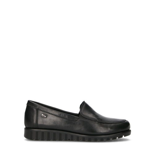 VALLEVERDE Mocassino donna nero in pelle