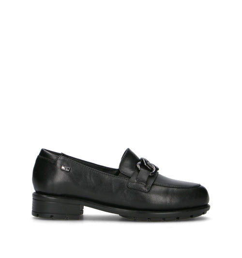 VALLEVERDE Mocassino donna nero in pelle