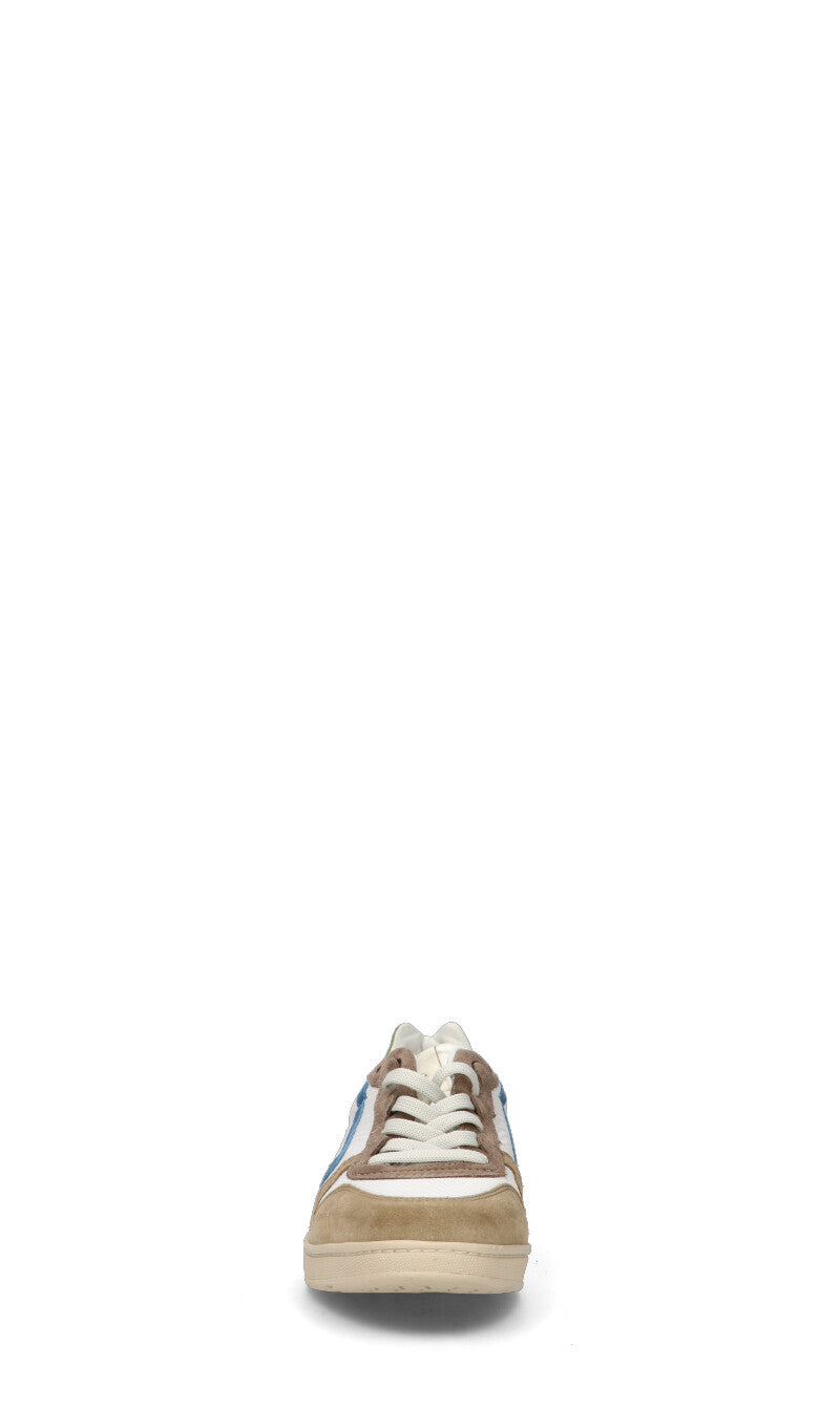 VALSPORT Sneaker uomo bianca/marrone/azzurra/verde in suede