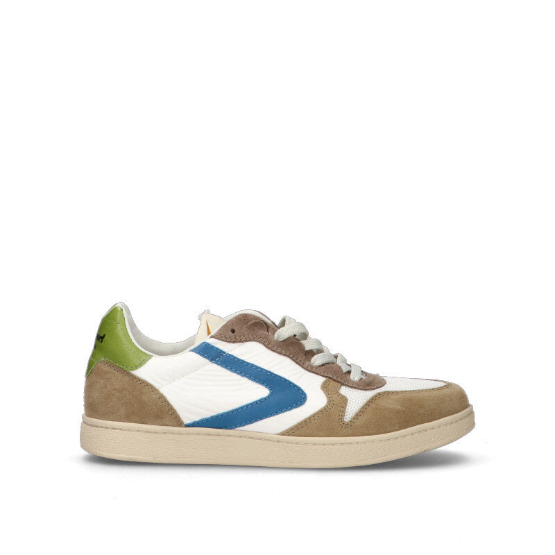 VALSPORT Sneaker uomo bianca/marrone/azzurra/verde in suede