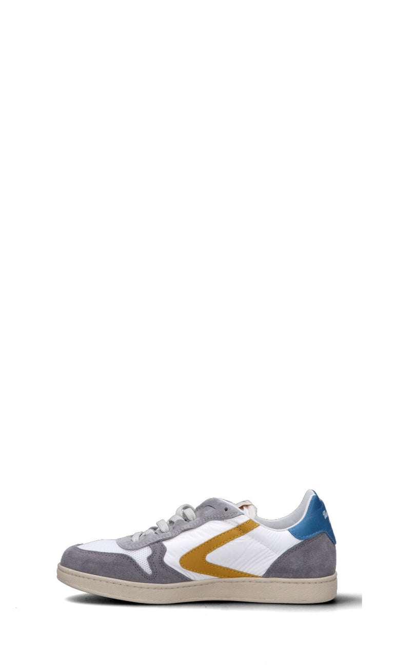 VALSPORT Sneaker uomo bianca/grigia/gialla/azzurra in suede