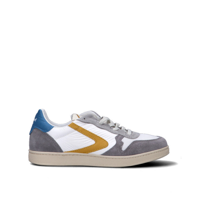 VALSPORT Sneaker uomo bianca/grigia/gialla/azzurra in suede
