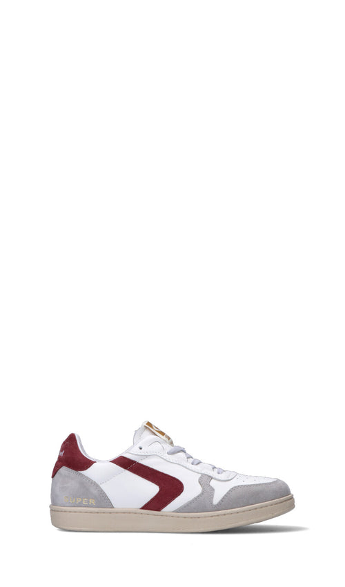 VALSPORT Sneaker uomo bianca/bordeaux in pelle