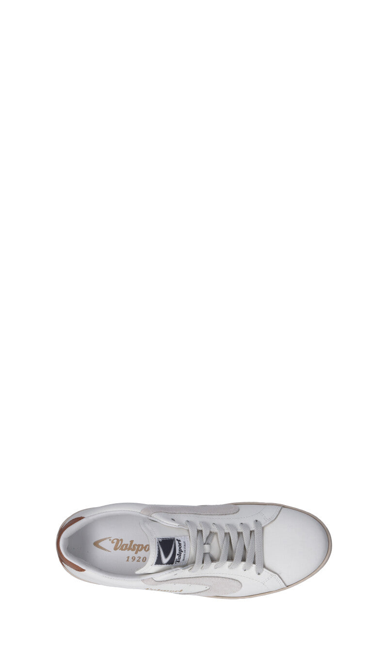VALSPORT Sneaker uomo bianca/panna/marrone in pelle