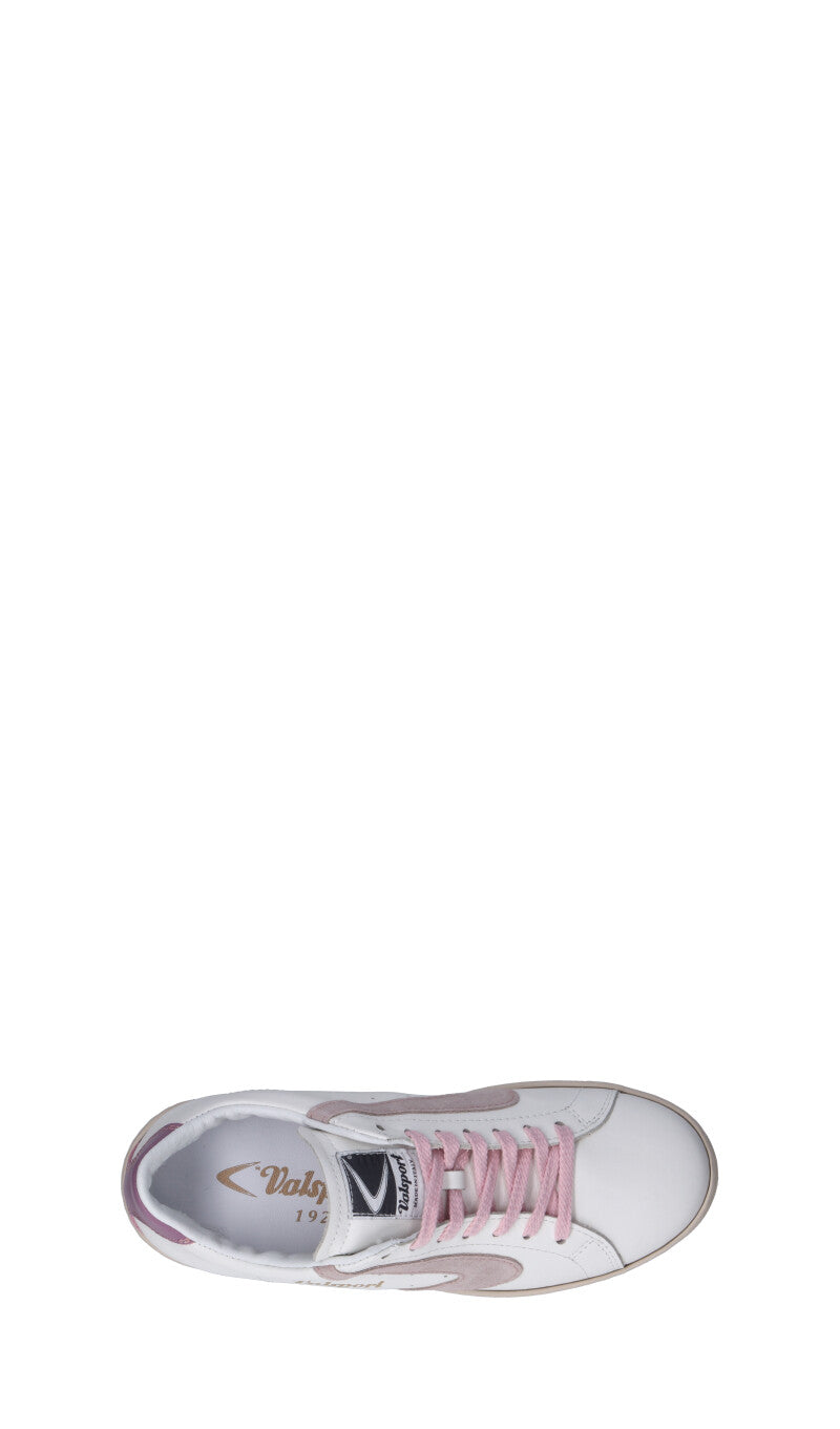 VALSPORT Sneaker donna bianca/rosa in pelle