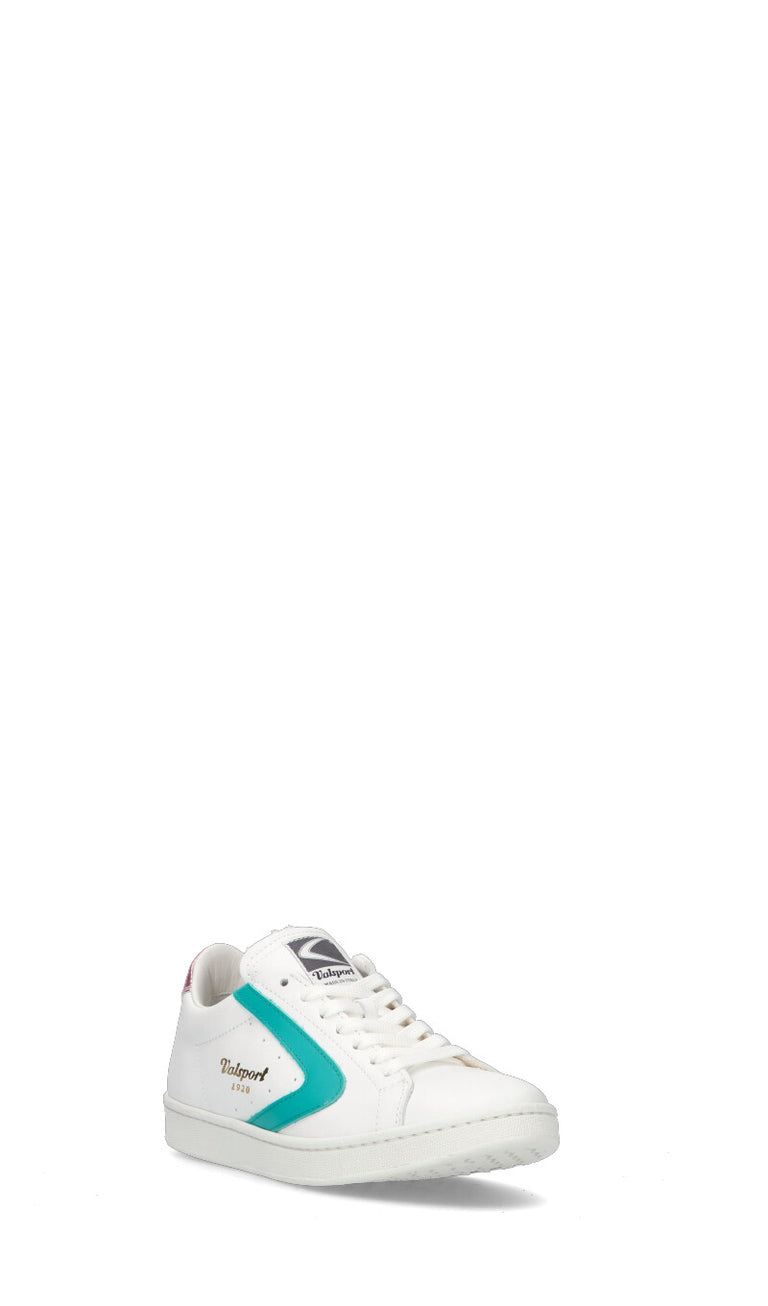 VALSPORT TOURNAMENT Sneaker donna bianca/acquamarina in pelle