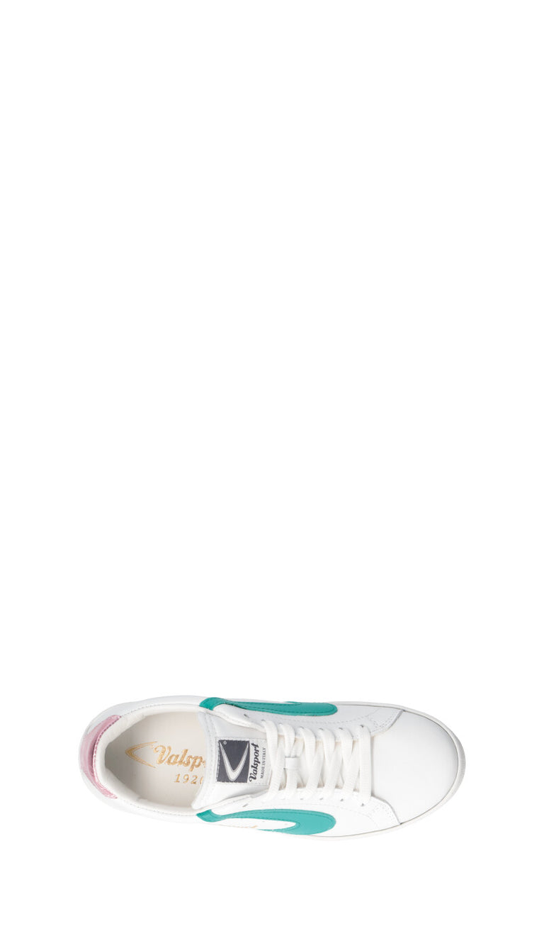 VALSPORT TOURNAMENT Sneaker donna bianca/acquamarina in pelle