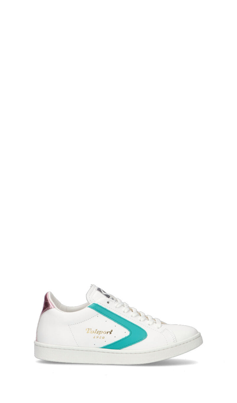 VALSPORT TOURNAMENT Sneaker donna bianca/acquamarina in pelle