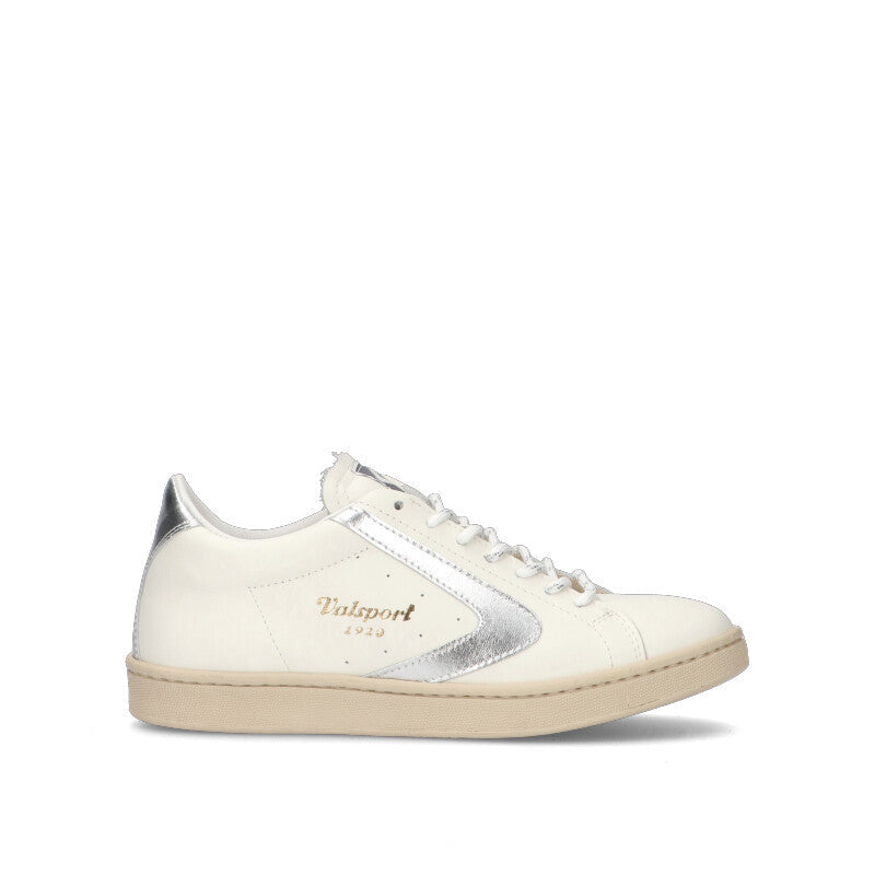 VALSPORT TOURNAMENT Sneaker donna bianca/argento in pelle
