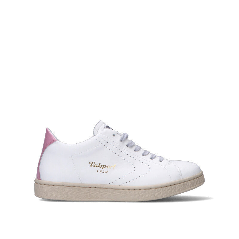 VALSPORT Sneaker donna bianca/rosa in pelle
