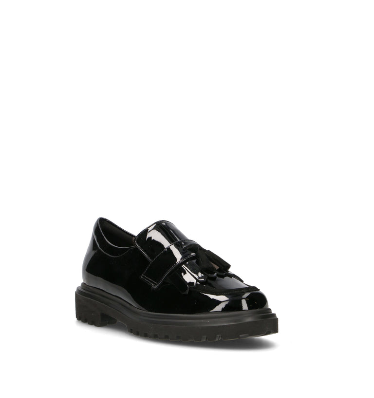 ELITE TOMASI Mocassino donna nero in pelle