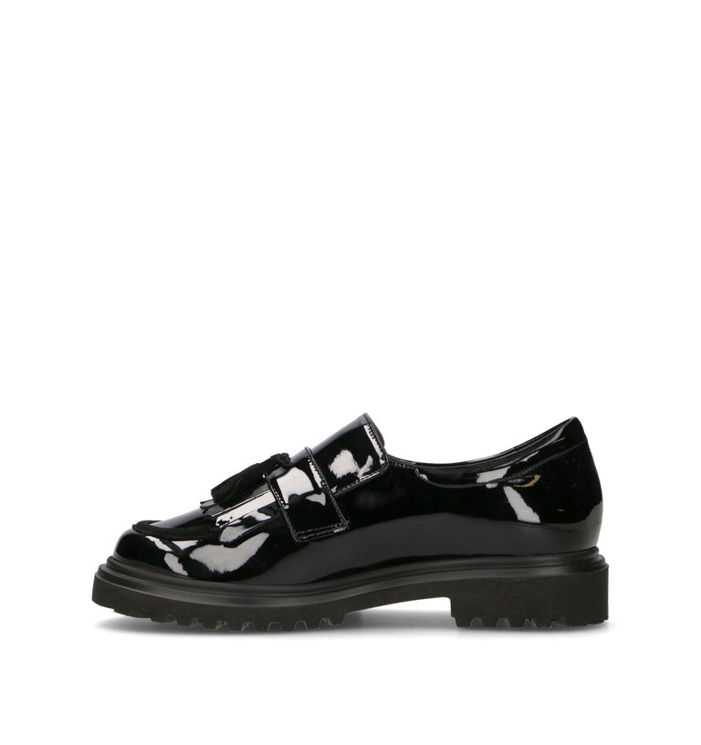 ELITE TOMASI Mocassino donna nero in pelle